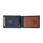 Champs Leather RFID Mag Hybrid Wallet - Navy-1 ID window for super fast and easy display of your most used card