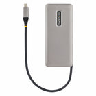 StarTech 4-Port Portable USB-C to USB-A Hub - Space Grey-Built-in 9.8" host cable with wrap-around cable management