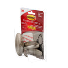 Command Decorative Hooks - Medium - Brushed Nickel - 3 Pack-Weight Capacity: 1 hook holds 3 lbs