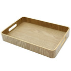 Cathay Importers Bentwood Rect Tray with Handles, 14.5"W x 10"D x 2"H, Light Brown-Bentwood construction - made from willow wood veneer