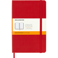 Moleskine Notebook - Medium - Ruled - Hard Cover - 4.5" x 7" - Scarlet Red-Medium size