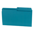 Hilroy File Folders - Legal Size - 9" x 14 7/8" - Teal - 100 Pack-Legal size coloured file folders