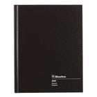 Blueline Ruled Notebook - 9-1/4" x 7-1/4" - Black - 144 Pages-White paper