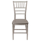 Flash Furniture HERCULES PREMIUM Series Pewter Resin Stacking Chiavari Chairs - 2 Pack-Set of 2 Chiavari Chairs