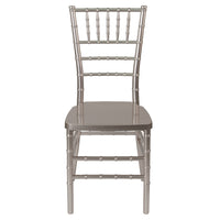 Flash Furniture HERCULES PREMIUM Series Pewter Resin Stacking Chiavari Chairs - 2 Pack-Set of 2 Chiavari Chairs