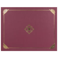 St. James Document/Certificate Holders - Gold Foil - Linen Finish - Burgundy - 5 Pack-Add ceremony, elegance and sincerity to the act of giving recognition