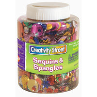 Chenille Craft Assorted Sequins And Spangles Shaker Jar, 8 Oz.-Type: Shaker jar