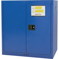 Zenith Safety Corrosive Liquids Cabinet, 30 Gal., 43" x 44" x 18"-Capacity: 30 gal.