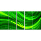 Designart Green Laser 5-Panel Modern Canvas Art Print, (PT3038-401)-Print