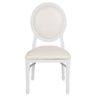 Flash Furniture HERCULES Series King Louis Chairs with White Vinyl Back & Seat & White Frame - 2 Pack-Set of 2 Classic Styles