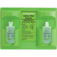 Honeywell 32 oz Saline Eyewash Wall Station - Double - 2 Pack-Language Trilingual