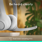Logitech Zone 300 Wireless Bluetooth Headset With Noise-Canceling Microphone - Off-White-Impressive Audio: Embedded 30 mm dynamic audio drivers with customized fine-tuned diaphragm patterns to deliver clear audio for calls and other listening options