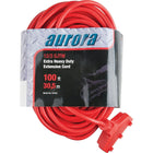Aurora Tools Outdoor Vinyl Triple Tap Extension Cords, Extra Heavy-Duty, 100'-Designed for industrial and contractor use