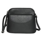Nicci Crossbody with Front Flap - Black-Inside zipper pocket and cell phone pocket