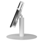 CTA Digital Heavy-Duty Universal Grip Kiosk Stand with 360-degree Rotation for 7" to 13" Tablets - White-360-degree enclosure rotation for portrait and landscape displays