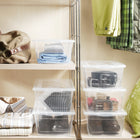 KIS Omni Storage Box - Clear - 6.5 qt.-Snap on lid ensures contents are kept secure.