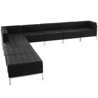 Flash Furniture  Hercules Imagination Series Leather Sectional Configuration, 9 Pieces, Black (ZBIMAGSECTSET11)-Reception Grouping - Set
