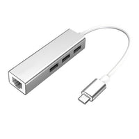Speedex USB C to Ethernet Adapter with Type C, 3 Ports USB 2.0 HUB, RJ-45 Network Card Lan Adapter-3 Ports USB 2.0 Hub, RJ-45 lan port