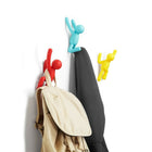 Umbra Buddy Wall Hooks, Multicoloured-Dimensions: Each piece: 3 x 6.5 x 3"