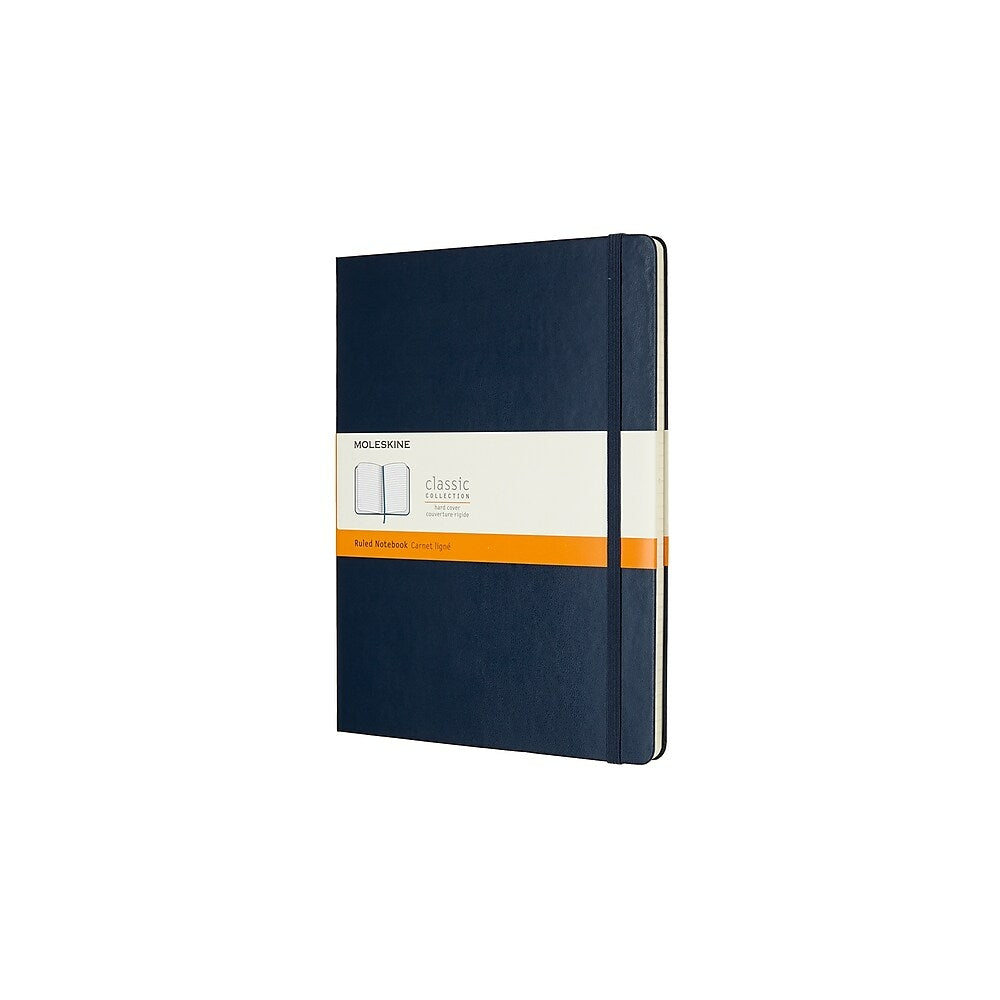 Moleskine Classic Notebook, Extra Large, Ruled, Sapphire Blue