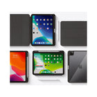 Logiix Cabrio+ Case for iPad Pro 11” (2nd/3rd/4th Generation) - Black-Impact protection and an anti-scratch clear back design with padded tri-fold front cover quickly folds into various viewing modes