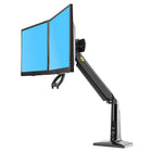 North Bayou 22"-27" Gas-Strut Desktop Dual Monitor Arm with USB Port - Black (F27-B)-Compatible Screen Size: 22"- 27" (x2)