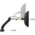 North Bayou Full Motion Swivel Monitor Arm for 17''-27'' - Silver-Material: Aluminum Alloy