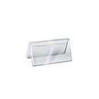 Azar Displays 3" x 6" Double Sided Acrylic Nameplates, Clear, 10 Pack (192804)-Use to display names on countertops or desks