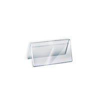 Azar Displays 3" x 6" Double Sided Acrylic Nameplates, Clear, 10 Pack (192804)-Use to display names on countertops or desks