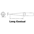 Weller Et Series Tips For Tef891 Soldering Pencil - 12 Pack-ET Series Tips for TEF891 Soldering Pencil, Long Conical