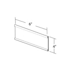 Azar Displays 4" x 6" Plastic Adhesive-Back C-Channel Nameplates, Clear, 10 Pack (199613)-Adhesive tape on the back for hanging on practically any surface