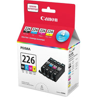 Canon CLI-226 Ink Cartridges, Black and Colour, 4 Pack-Includes 1 cyan, 1 magenta, 1 yellow and 1 black ink cartridge