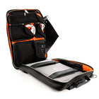 Lencca Quadra 15.6" Laptop Backpack - Black-Flat Lay Main Compartment Opening
