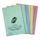 Hilroy Stitched Exercise Books - Ruled (5/16") - 10 9/10" x 8 2/5" - Assorted Colours - 40 Pages - 20 Sheets - 25 Pack-8 mm (5/6") ruling with blue feint lines and margin
