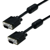 VGA Coax Cable 15pin MM, 150ft, Black, (6736)-Ferrite core moulded hoods