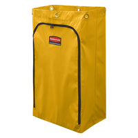 Rubbermaid Janitor Clean Cart Vinyl Bag - 24 Gallons - Yellow-24 gallons
