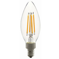 Northern Stars 4W Daylight LED B10 Filament, Clear, 10 Pack-LED B10 Light Bulbs, Filament, Clear