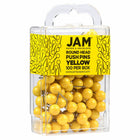 JAM Paper Colorful Push Pins - Round Head Map Thumb Tacks - Yellow - 100 Pack-Quantity: 100 Push Pins