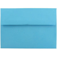 JAM Paper A7 Invitation Envelopes, 5.25 x 7.25, Brite Hue Blue Recycled, 100 Pack (54093g)-Blue