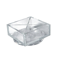 Azar Deluxe Four Compartment Revolving Desk Organizer, Clear, 8" x 8" x 4", 2/Pack (556359)-4 compartments hold a variet of small sized items on a revolving base