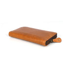 Tolredo Rhea Leather Clutch - Light Brown-Three main compartments, a centre zipper pocket for safe storage of valuables and open compartments on either side