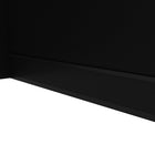 Bestar Connexion Hutch for Credenza Desk, Antigua & Black-The large flip up doors bring a modern and original touch