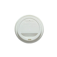 Solo Traveller Polystyrene Dome Hot Cup Lid, White, 1000 Pack-White