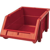 Hi-Stak Plastic Bins, Red, CC242, 12 Pack-Guaranteed unbreakable and distortion-free from -40 to 120 degrees Celsius