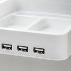 Artistic Desktop Organizer with Docking Station, White-Thoughtfully designed to charge, connect, store, and organize