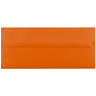 JAM Paper #10 Business Envelopes, 4 1/8 x 9.5, Brite Hue Orange Recycled, 100 Pack (15860g)-Orange