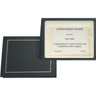 St. James Classic Certificate Holders, Black Linen, Gold Foil, 5 Pack-80 lb black linen cover stock paper