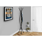 Monarch Specialties 2051 Coat Rack - Black Metal Contemporary Style-Contemporary design