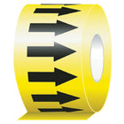 Accuform Signs Directional Flow Arrow Tapes, 108', Black On Yellow-Colour - Black/Yellow