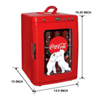 Koolatron KWC25 Coca Cola Display Fridge-Operates on AC 110 volt power or 12 volt DC – This Coke fridge is lightweight and can be plugged into any household outlet or use it on the go in your truck, boat or RV
